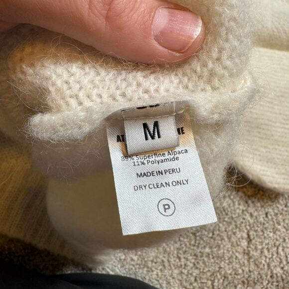 Atelier Delphine Alpaca Cream Turtleneck Knit Sweater in size M - Picture 4 of 5